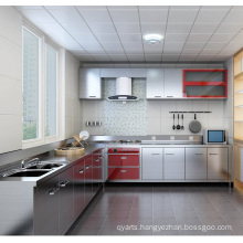 L Shaped Stainless Steel Kitchen Cabinet